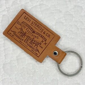 Vintage Lot of 15 Genuine Leather Levi Strauss & Co. Keychain Collectible